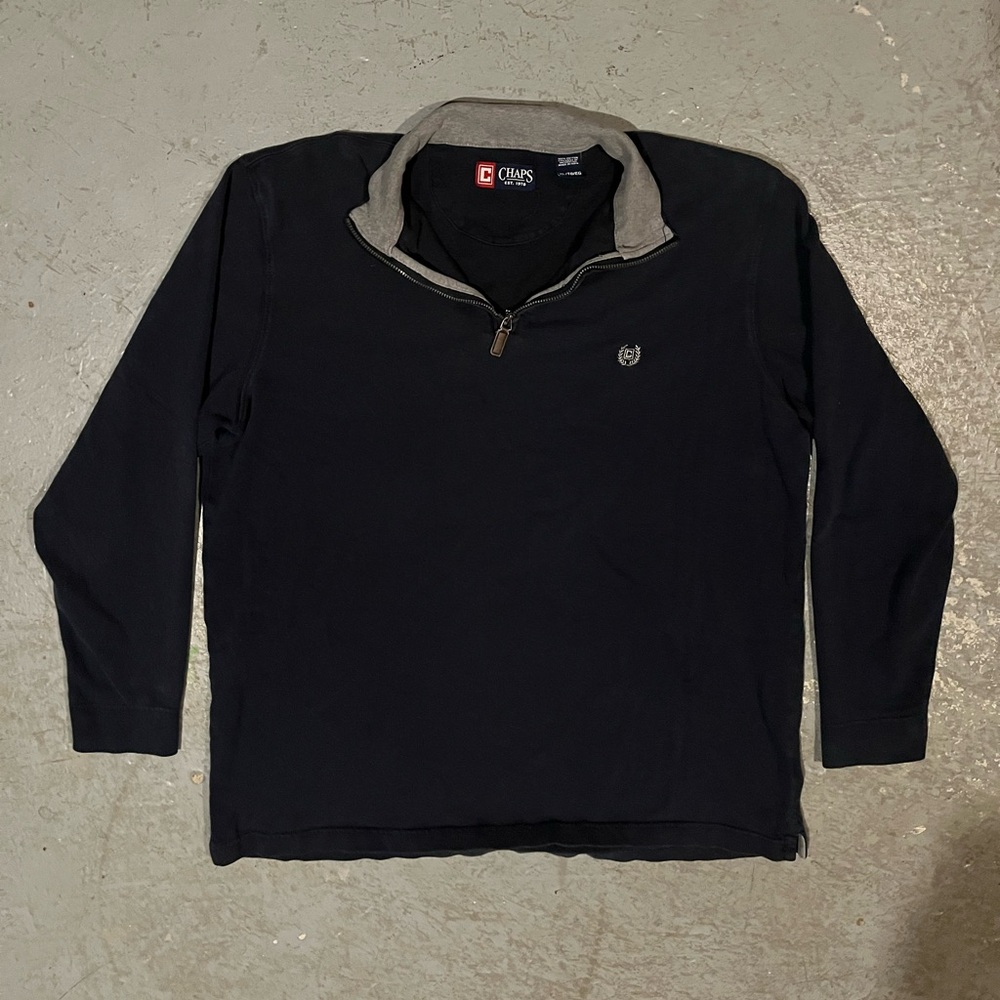 Chaps dark blue quarter zip
